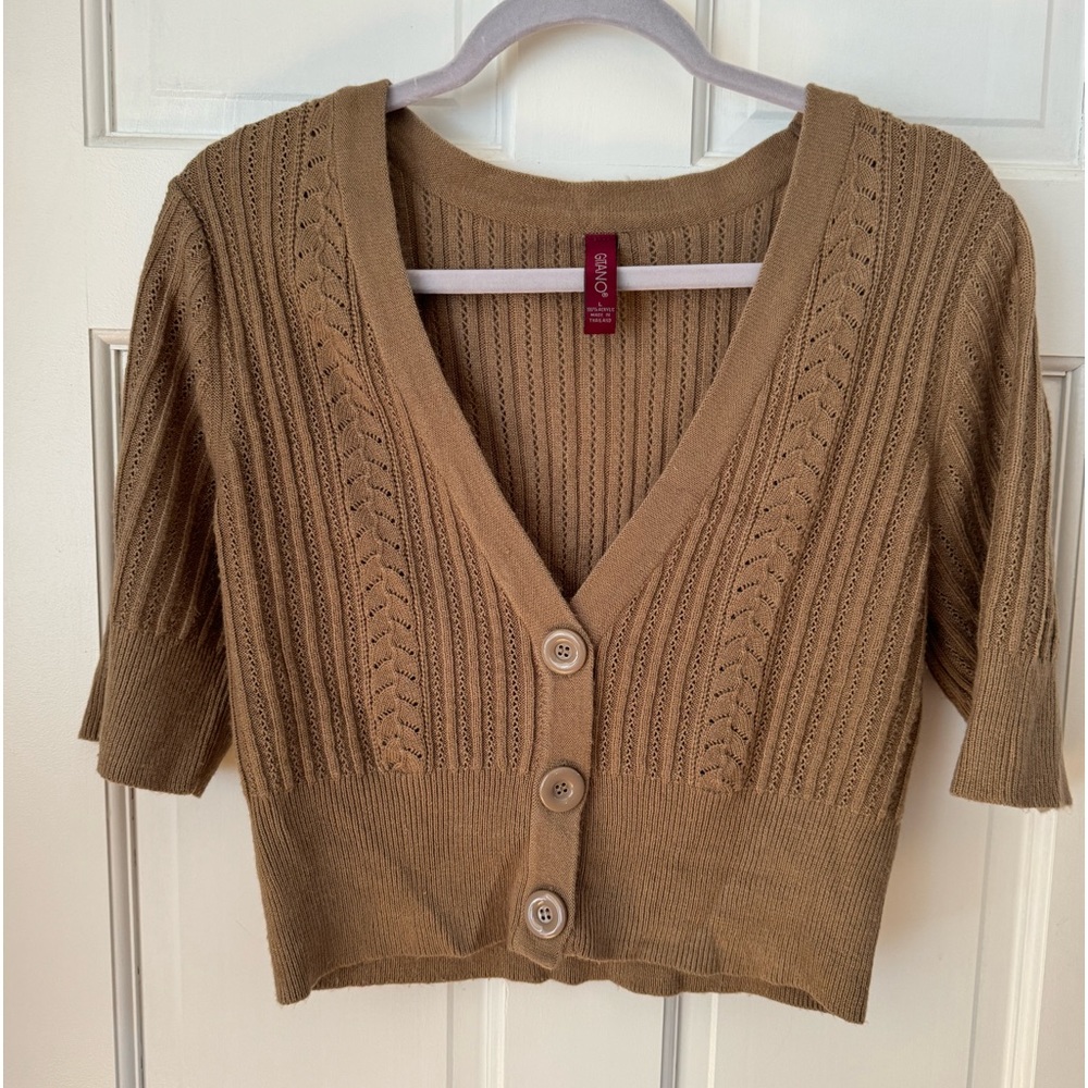 Brown cropped sweater